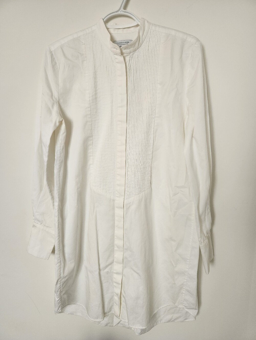 & Other Stories Stockholm Atelier White Pintuck Tunic Blouse